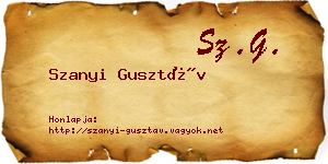 Szanyi Gusztáv névjegykártya